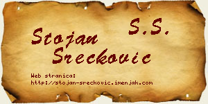 Stojan Srećković vizit kartica
